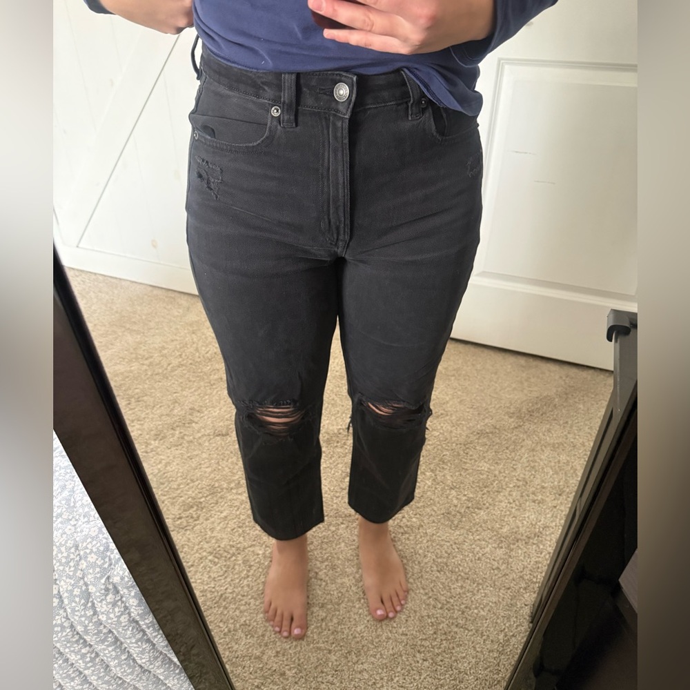 American Eagle Outfitters Black Straight Leg Jeans